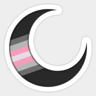 Demigirl Pride Crescent Moon Sticker